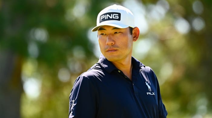 Chan Kim in action on the fourth green during the final round of the Albertsons Boise Open presented by Chevron at Hillcrest Country Club on August 27, 2023 in Boise, Idaho.